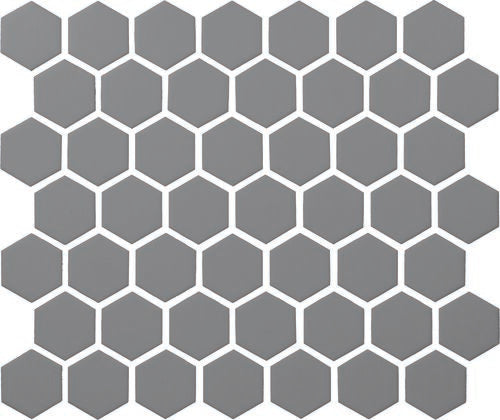 Daltile Color Wheel Mosaic - Suede Gray 1.5 HEXMS (Per Carton)