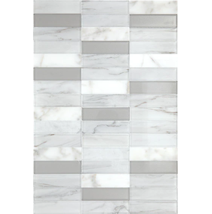Daltile Perfit Mosaix Polished - White Carrara & Glass (Full Pallet)