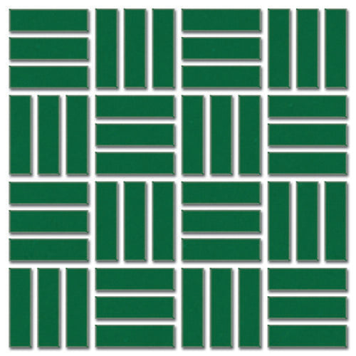 Daltile Color Wheel Mosaic - Emerald 1 x 3 LWMS (Per Carton)