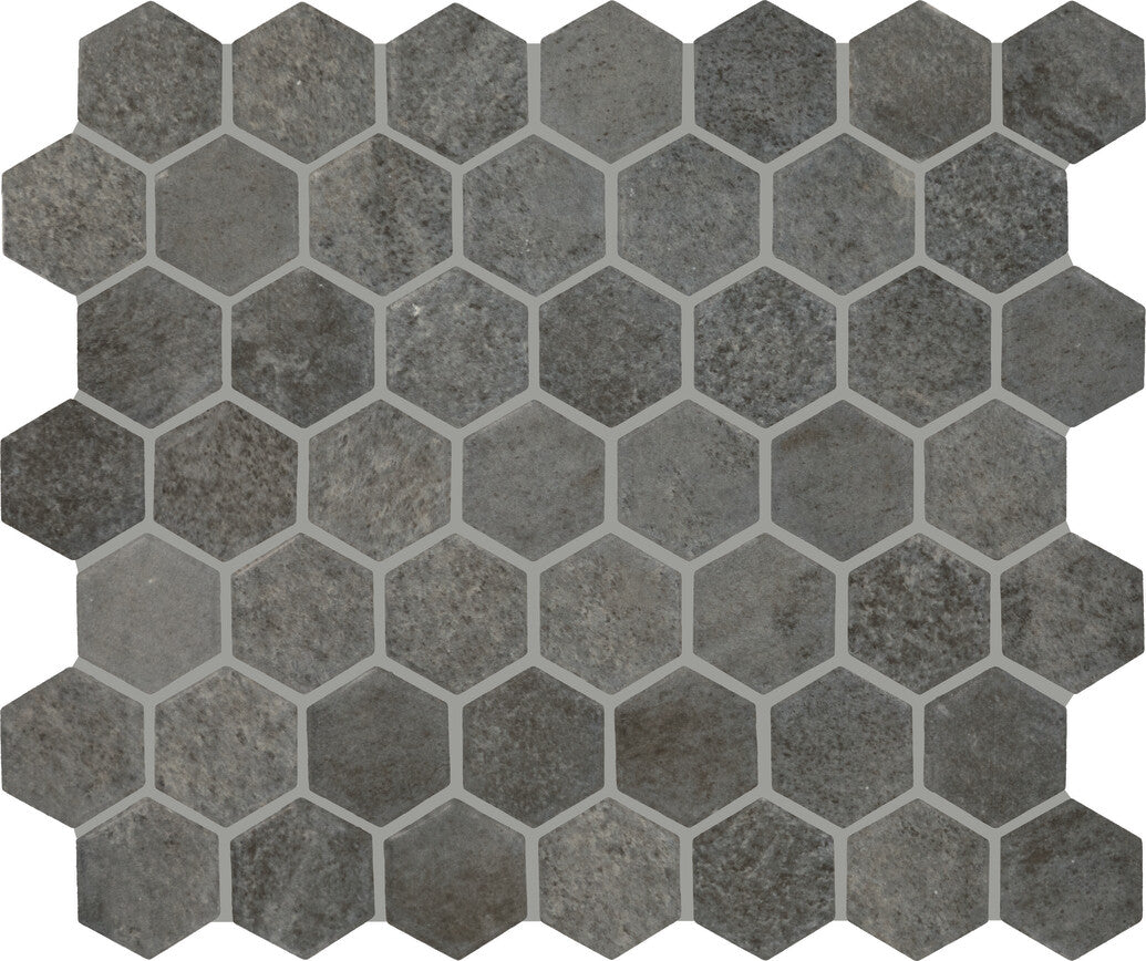 Homesourced Artisanal Stone - Grigio 1.5 x 1.5 Hexagon (Per Carton)