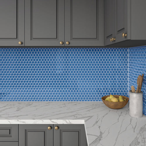 Daltile Color Wheel Mosaic - Sea Breeze 1.5 HEXMS (Per Carton)