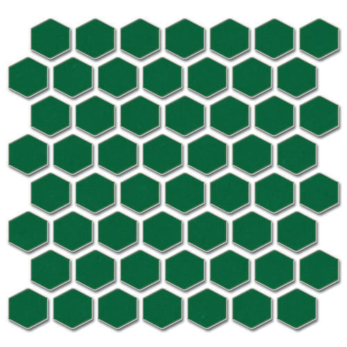 Daltile Color Wheel Mosaic - Emerald 1.5 HEXMS (Per Carton)