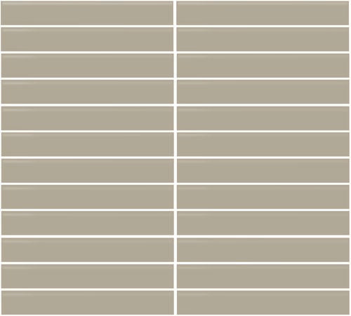 Daltile Color Wheel Mosaic Polished - Architectural Gray POLISHED 1 x 6 (Per Carton)