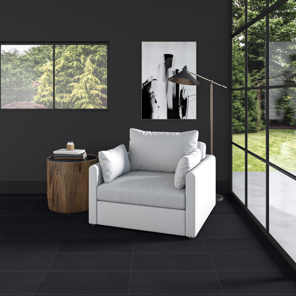 Daltile Cohesion Polished - Black Polished 24 X 48 (Full Pallet)