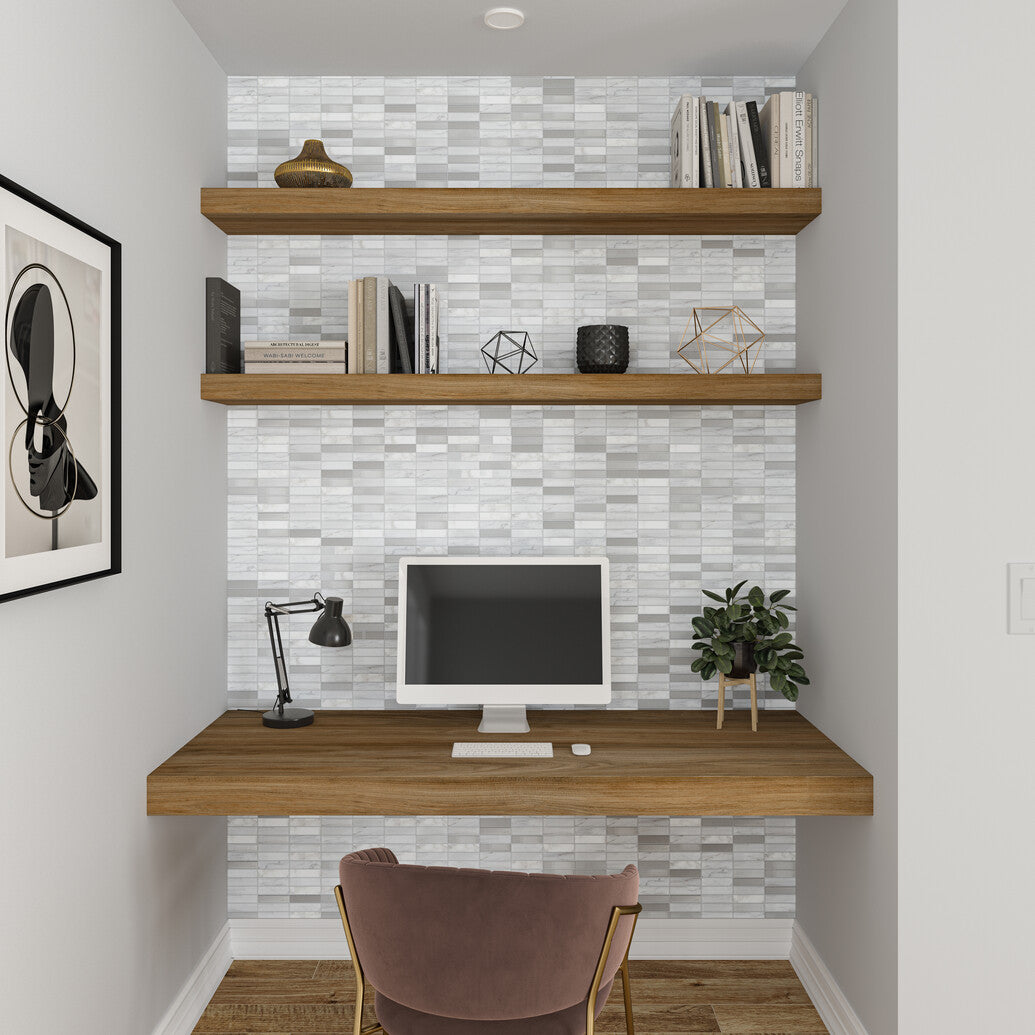 Daltile Perfit Mosaix Polished - White Carrara & Glass (Full Pallet)