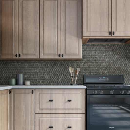 Homesourced Artisanal Stone - Grigio 1.5 x 1.5 Hexagon (Per Carton)
