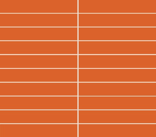 Daltile Color Wheel Mosaic Polished - Orange Burst POLISHED 1 x 6 (Per Carton)