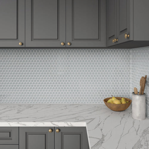 Daltile Color Wheel Mosaic - Desert Gray 1.5 HEXMS (Per Carton)