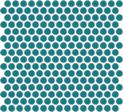 Daltile Color Wheel Mosaic Polished - Ocean Blue PNYRD (Per Carton)