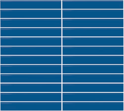 Daltile Color Wheel Mosaic Polished - Sea Breeze 1 x 6 (Per Carton)