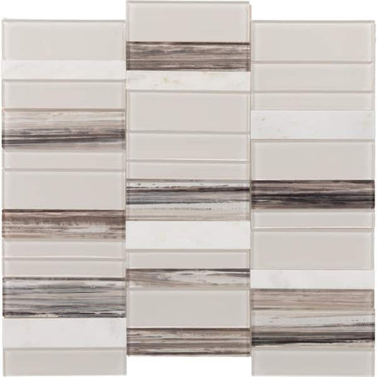 Daltile Home Center Xpress Mosaix Polished - Daphne White Silo 4" x Random length (Per Carton)