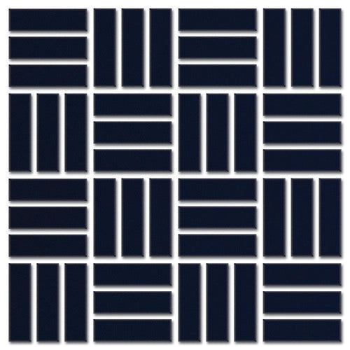 Daltile Color Wheel Mosaic - Navy 1 x 3 LWMS (Per Carton)