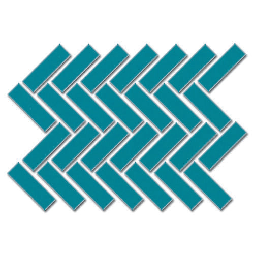 Daltile Color Wheel Mosaic - Ocean Blue 1 x 3 HERR (Per Carton)