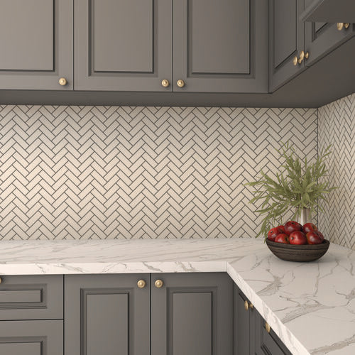 Daltile Color Wheel Mosaic - Matte Biscuit 1 x 3 HERR (Per Carton)