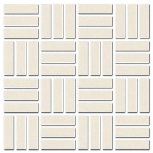 Daltile Color Wheel Mosaic - Matte Biscuit 1 x 3 LATT (Per Carton)