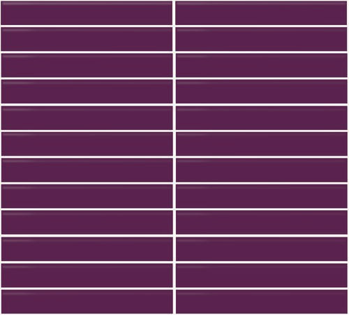Daltile Color Wheel Mosaic Polished - Plum Crazy 1 x 6 (Per Carton)