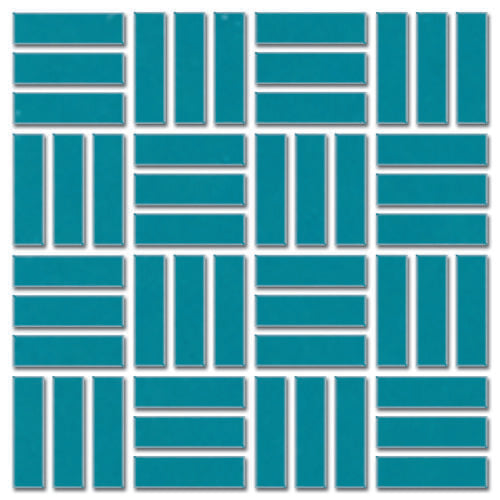 Daltile Color Wheel Mosaic - Ocean Blue 1 x 3LWMS (Per Carton)