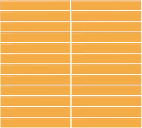 Daltile Color Wheel Mosaic Polished - Mustard 1 x 6 (Per Carton)
